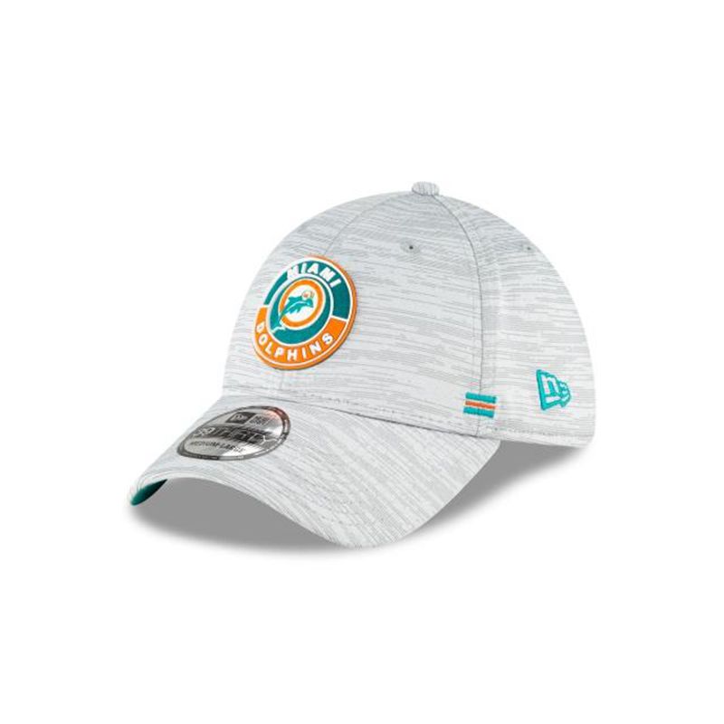 NFL Miami Dolphins Fall Sideline Historic 39Thirty Stretch Fit (IIL4832) - Grey New Era Caps